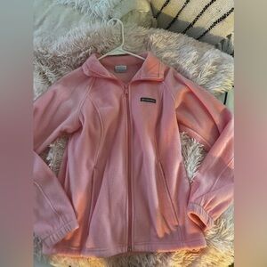 pink columbia zip up size small